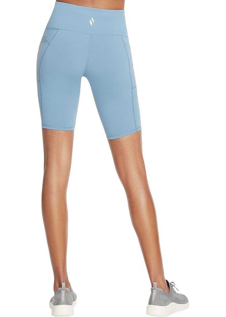 Pantaloni scurti SKECHERS Go Walk High Waisted Bike Short Blue Femei (BM 8807736) 3