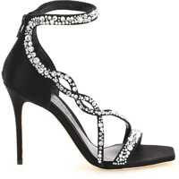 Sandale Satin Sandals With Crystals Femei