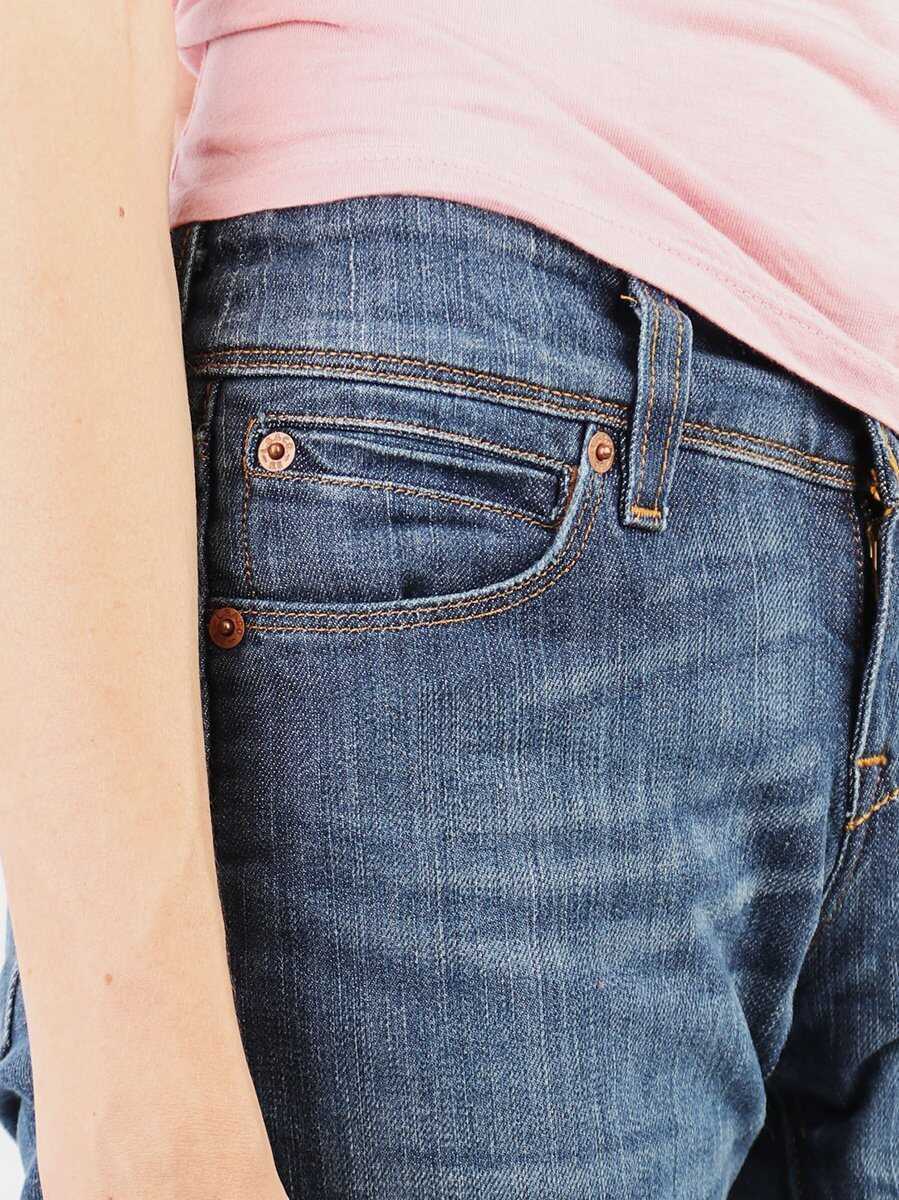 Blugi evazati Levis Standard 570 straight fit Blue Femei (BM 8809755) 4