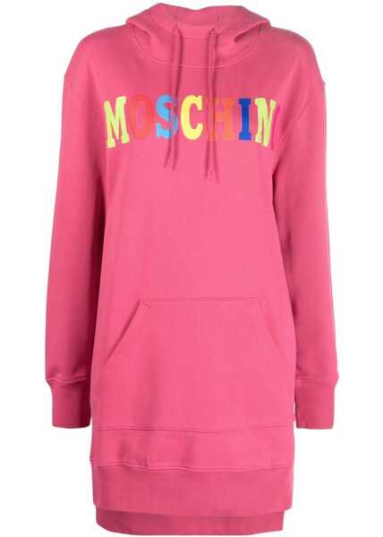 Rochii casual Moschino Dress With Multicolor Flocked Logo FUCHSIA Femei (BM 8810232) 1