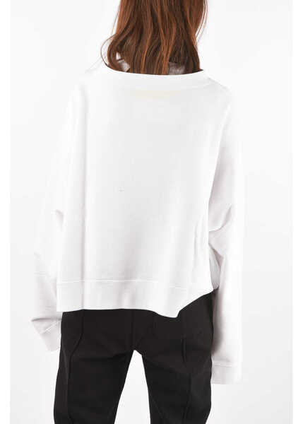 Bluze de trening Maison Margiela Mm1 Oversized Sweatshirt With Print White Femei (BM 8814189) 2