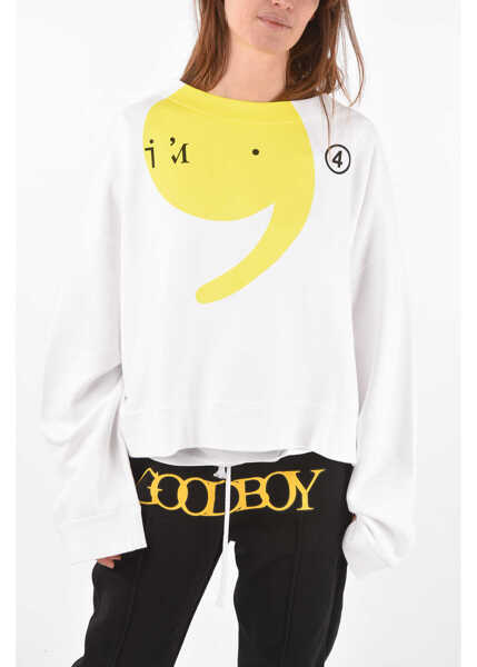 Bluze de trening Maison Margiela Mm1 Oversized Sweatshirt With Print White Femei (BM 8814189) 1