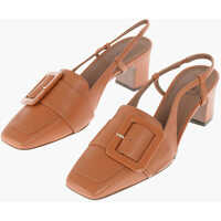 Pantofi stiletto Squared Toe Slingbacks With Buckle 5Cm Femei