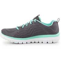 Pantofi fitness Dama - Pantofi fitness SKECHERS Sports shoes 12615 - CCGR Grey/Turquoise Femei (BM 8830542) - B-mall.ro