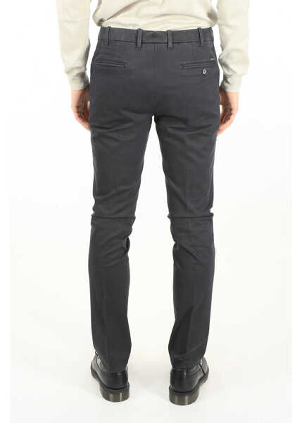 Pantaloni eleganti CORNELIANI 4 Pocket Tailored Wash Stretch Cotton Pants Blue Barbati (BM 8831223) 2