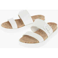Papuci Cork Sole Bo Leather Slippers Femei