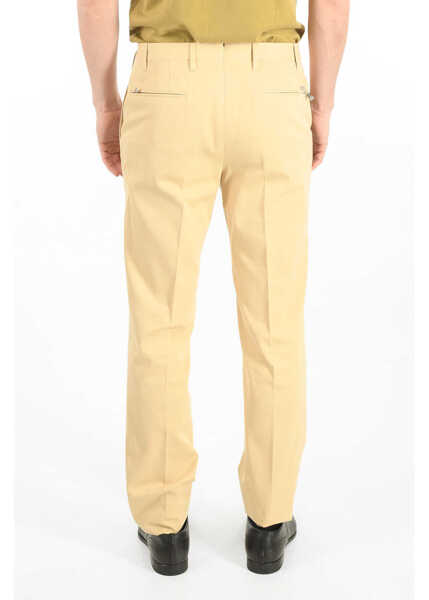 Pantaloni eleganti CORNELIANI Zipped Pocket Leader Cotton Pants Beige Barbati (BM 8833779) 2