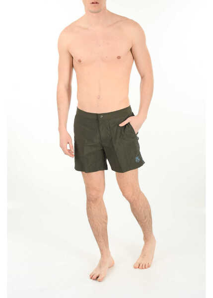 Sorturi de baie CORNELIANI Id Swim Shorts With Two Pockets Green Barbati (BM 8834184) 3