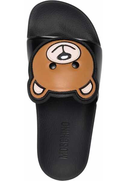 Papuci Moschino Slide Teddy Bear Sandals BLACK Femei (BM 8837544) 4
