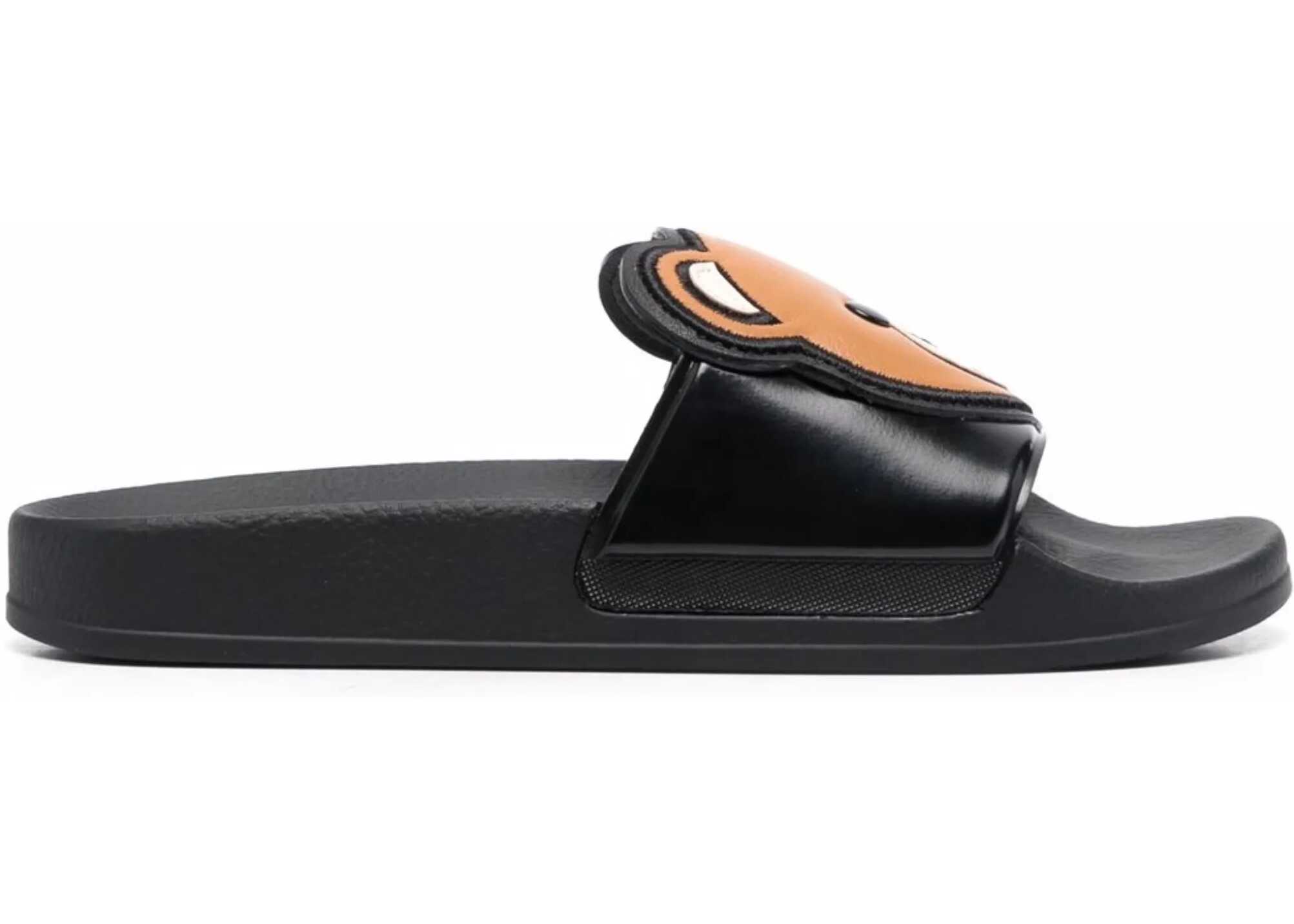 Moschino Slide Teddy Bear Sandals BLACK