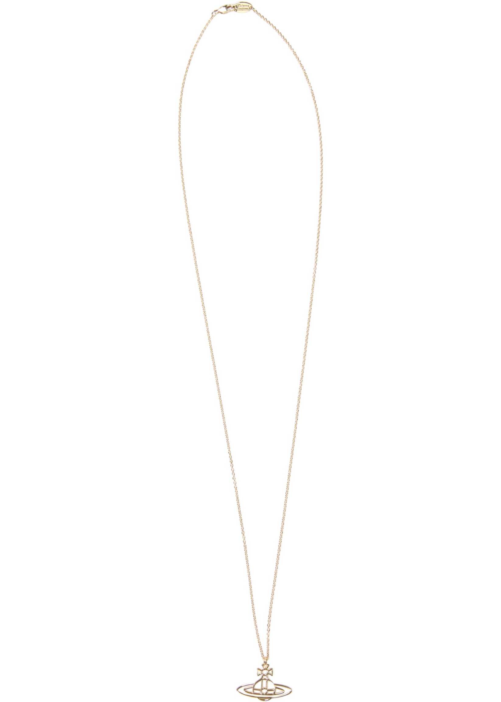 Vivienne Westwood Thin Necklace With Orb Pendant GOLD image6