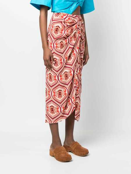 Fuste ETRO Sarong Skirt With Graphic Print ORANGE Femei (BM 8839428) 3