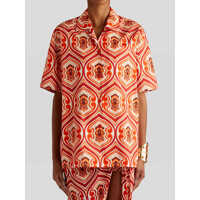 Camasi casual Geometric Print Shirt Femei