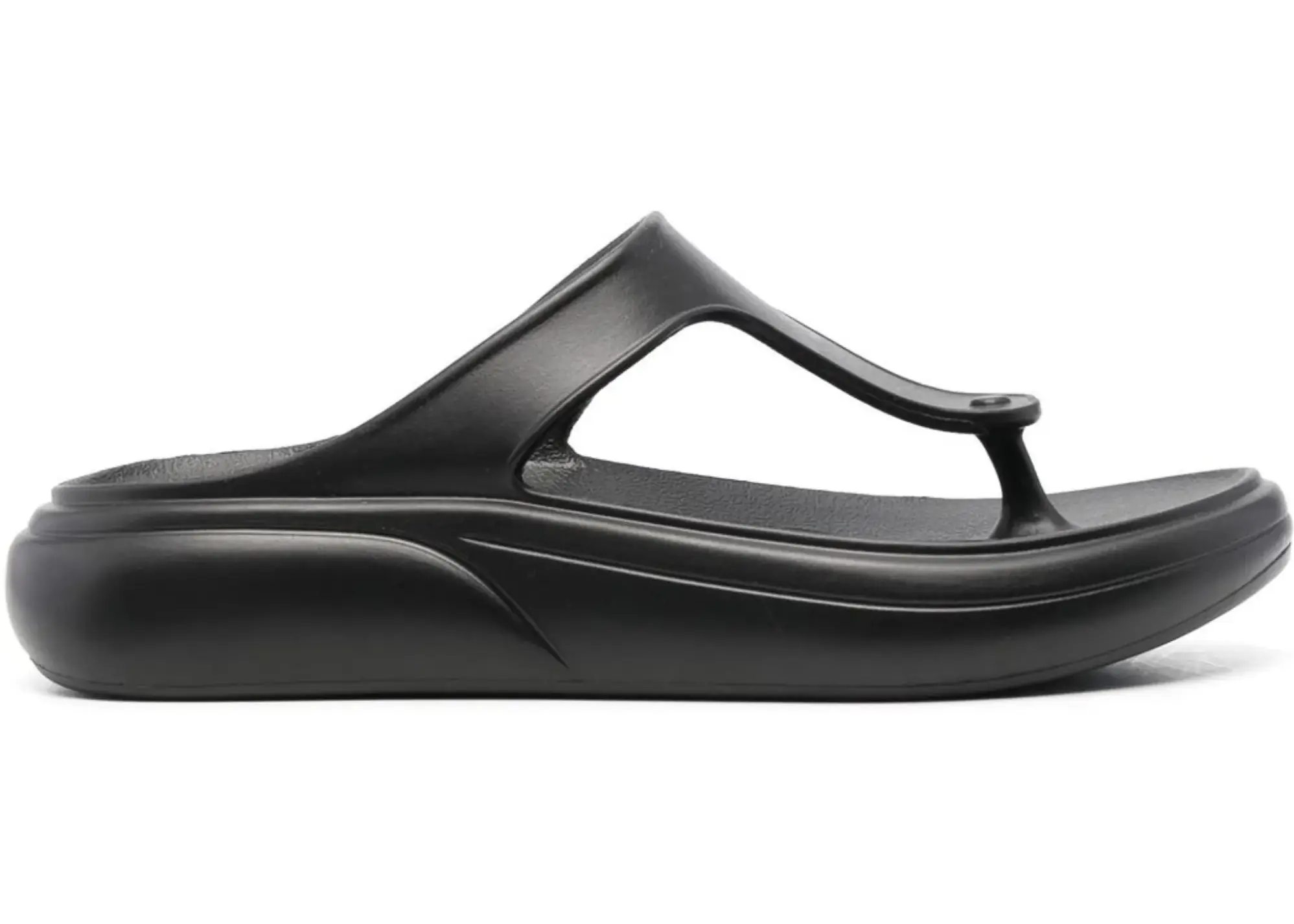 Stuart Weitzman Stuflex T-Strap Slide Sandal BLACK