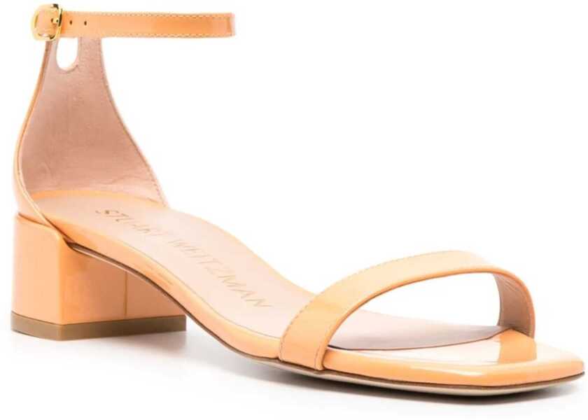 Sandale Stuart Weitzman Nudist Curve 35 Block Sandals YELLOW Femei (BM 8856873) 2