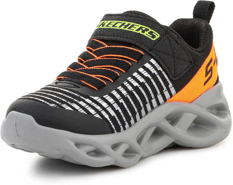 Sneakers SKECHERS Children shoes S Lights Black/Orange Baieti (BM 8862189) 3