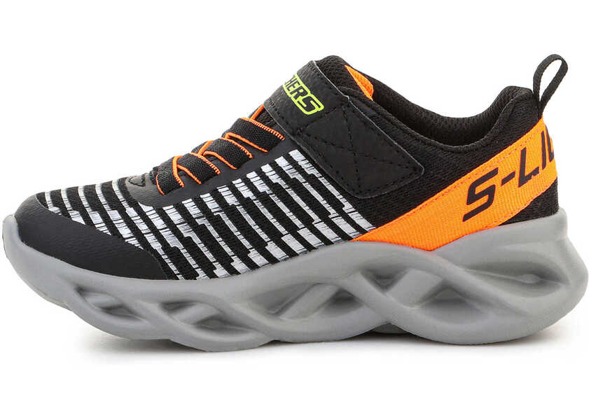 Sneakers SKECHERS Children shoes S Lights Black/Orange Baieti (BM 8862189) 4