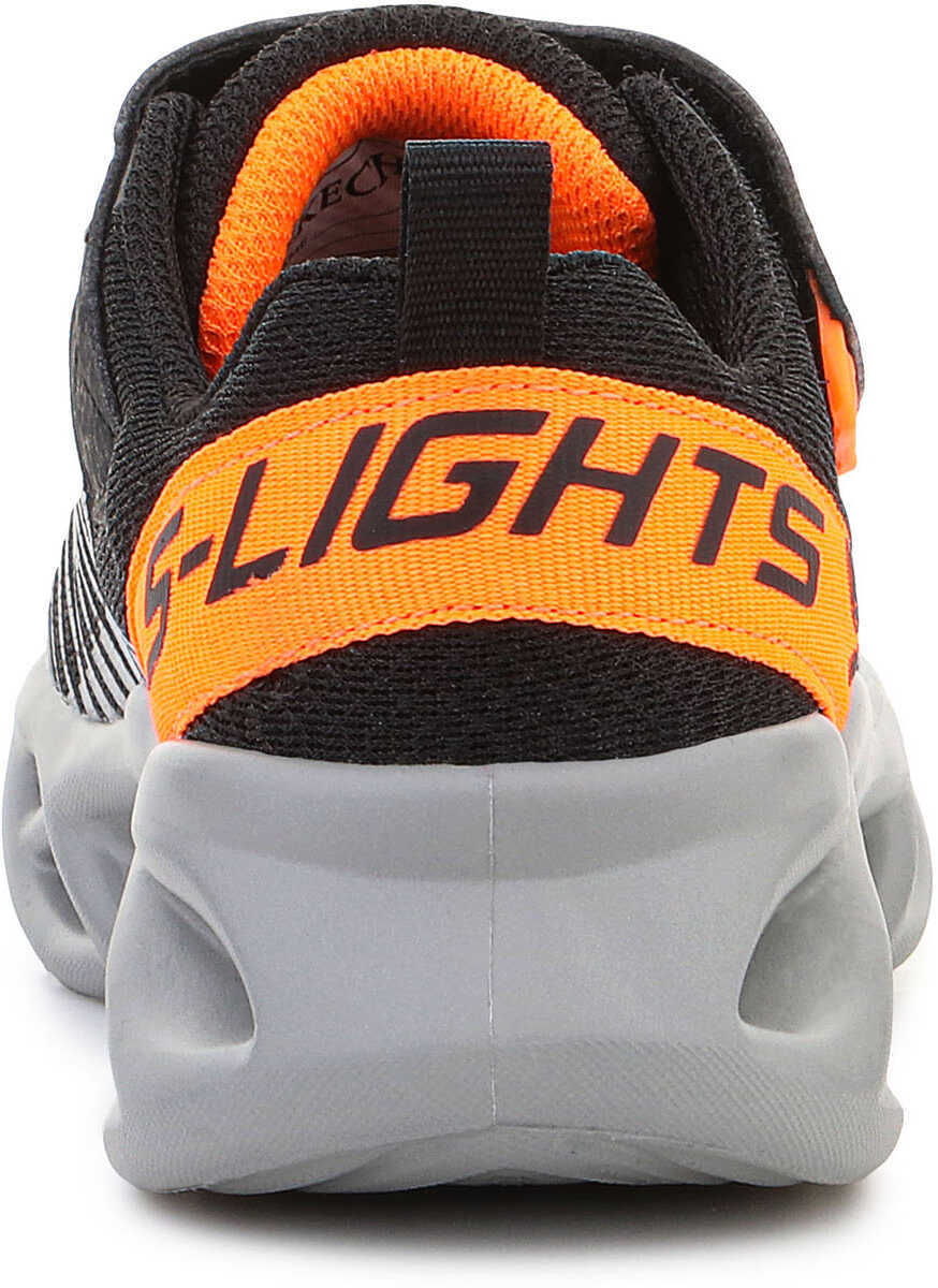 Sneakers SKECHERS Children shoes S Lights Black/Orange Baieti (BM 8862189) 5
