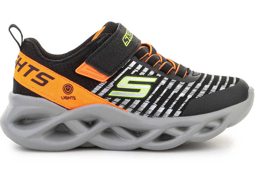 Sneakers SKECHERS Children shoes S Lights Black/Orange Baieti (BM 8862189) 6