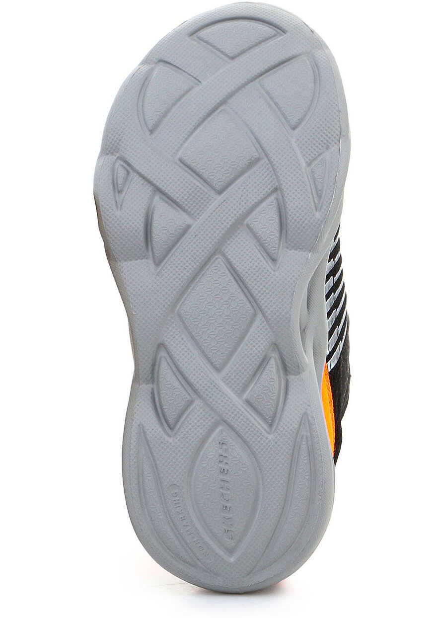 Sneakers SKECHERS Children shoes S Lights Black/Orange Baieti (BM 8862189) 7