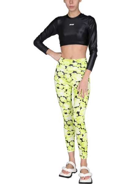 Pantaloni casual MSGM Active Leggings YELLOW Femei (BM 8864121) 2