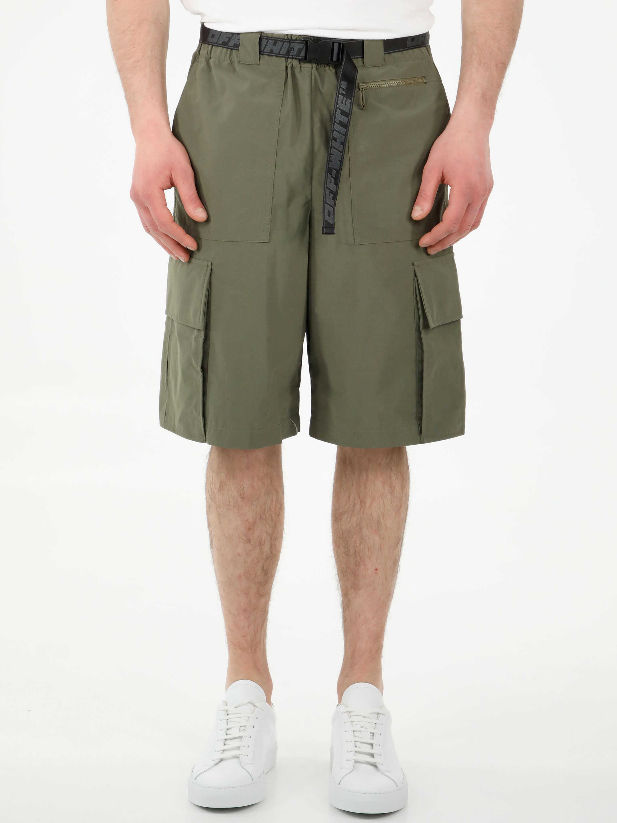 Off-White Military Bermuda Shorts Green image10