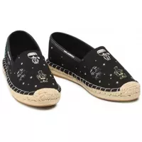 Espadrile Dama - Espadrile Karl Lagerfeld Kamini Karnimal Badge Slip KL80124 Black Femei (BM 8866137) - B-mall.ro