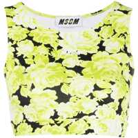 Bluze Floral Print Cropped Top Femei