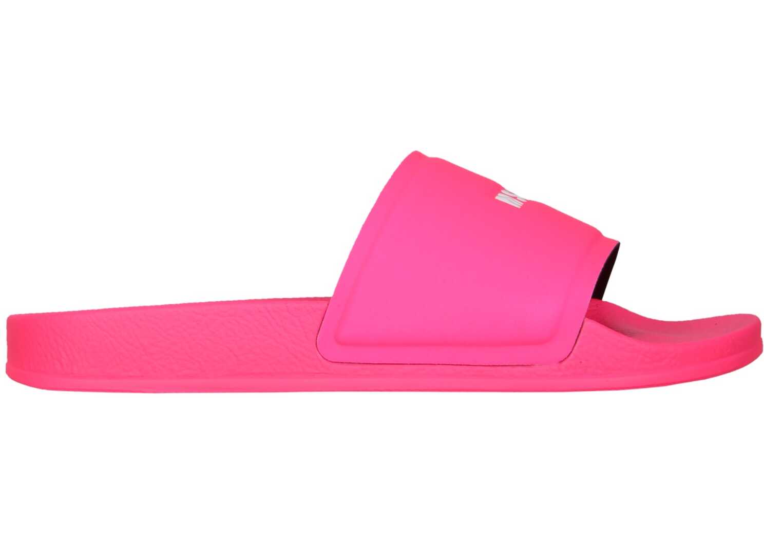 MSGM Rubber Slide Sandals FUCHSIA