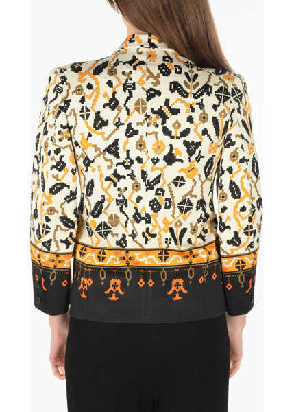 Sacouri Maison Margiela Mm0 Double Breasted Blazer With Geometric Pattern Multicolor Femei (BM 8869038) 2