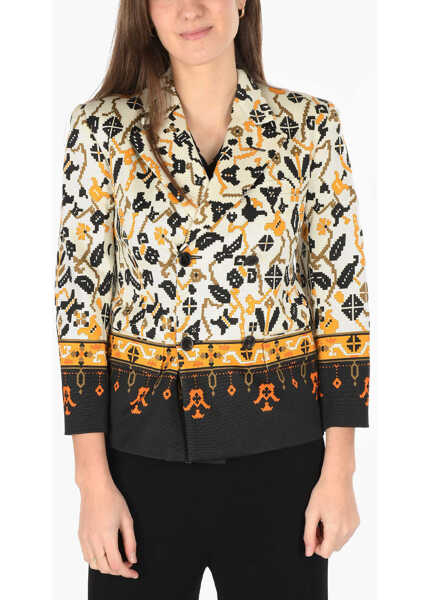 Sacouri Maison Margiela Mm0 Double Breasted Blazer With Geometric Pattern Multicolor Femei (BM 8869038) 1