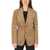 Maison Margiela Mm0 Corduroy Notch Lapel 2-Button Blazer Brown