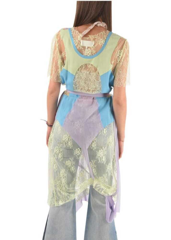 Rochii lungi Maison Margiela Mm0 Lace Dress With Belt Multicolor Femei (BM 8869125) 2