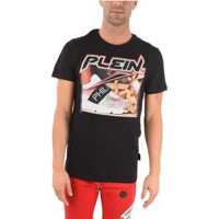 Tricouri Philipp Plein Platinum Cut Printed Tony Kelly Strass T-Shirt