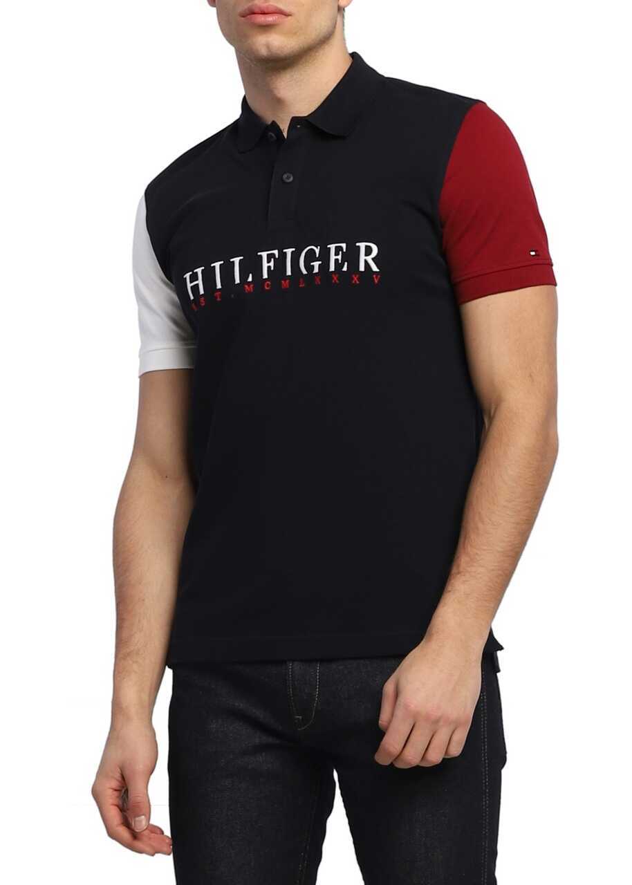 Tricouri Polo Tommy Hilfiger Branded Colorblock Regular Polo MW0MW220900GY Navy Barbati (BM 8871279) 2
