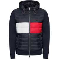 Hanorace Mix Media Zip Through Hoodie MW0MW22120DW5 Barbati