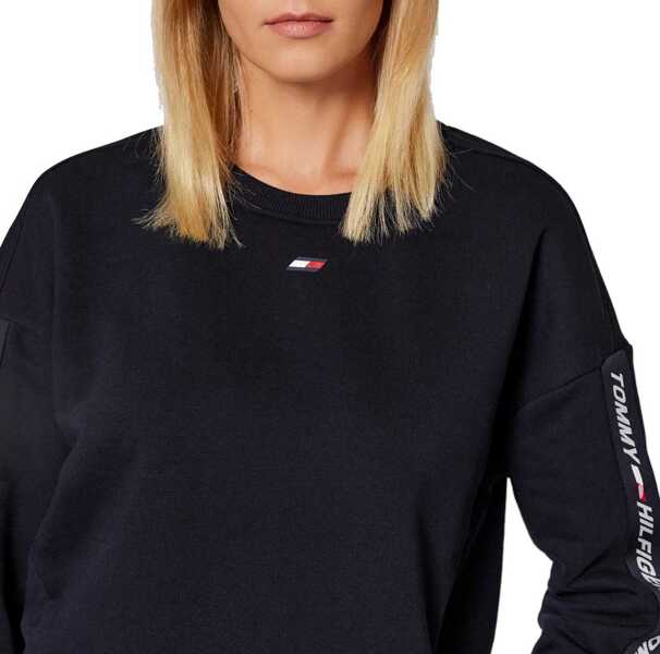 Bluze de trening Tommy Hilfiger Regular Tape Sweatshirt S10S1012320GY Navy Femei (BM 8872527) 4