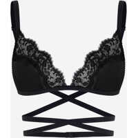 Sutiene Satin And Lace Bra Femei