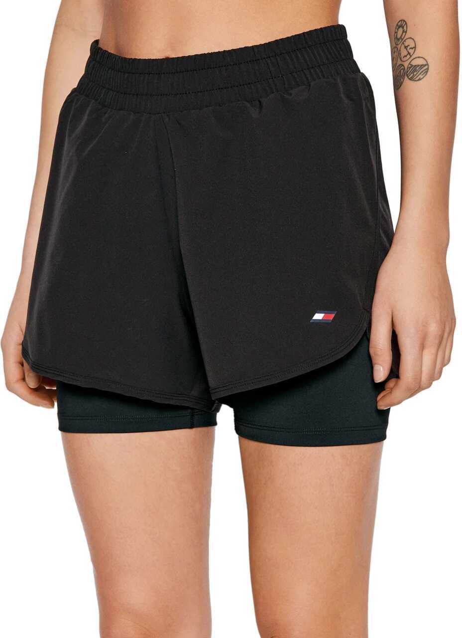Pantaloni scurti Tommy Hilfiger Performance 2-In-1 Short S10S101148BDS Black Femei (BM 8872845) 2