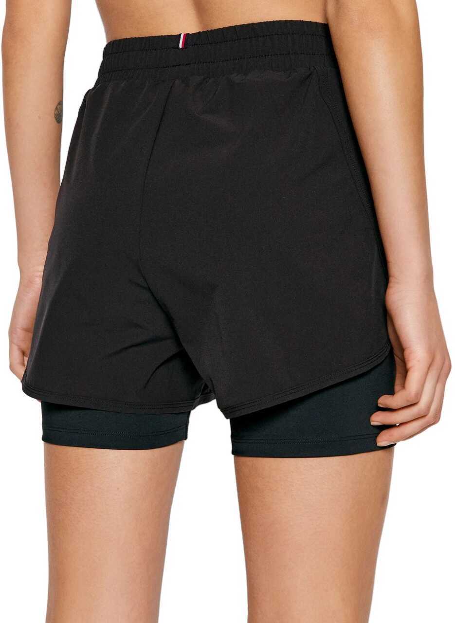 Pantaloni scurti Tommy Hilfiger Performance 2-In-1 Short S10S101148BDS Black Femei (BM 8872845) 3