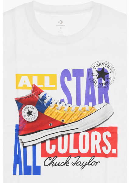 Tricouri Converse All Star Chuck Taylor Printed T-Shirt White Baieti (BM 8875635) 2