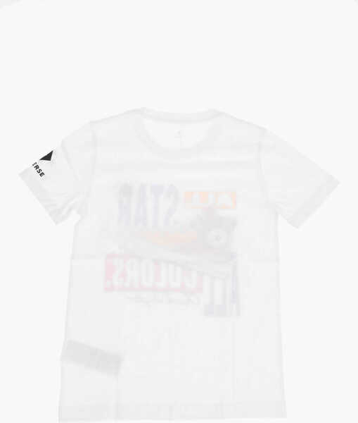 Tricouri Converse All Star Chuck Taylor Printed T-Shirt White Baieti (BM 8875635) 3
