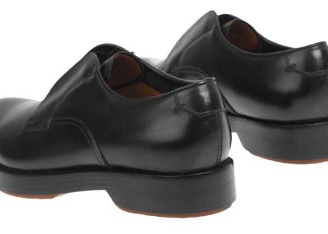 Pantofi Oxford Ermenegildo Zegna Couture Xxx Laceless Leather Derby Shoes Black Barbati (BM 8876223) 2