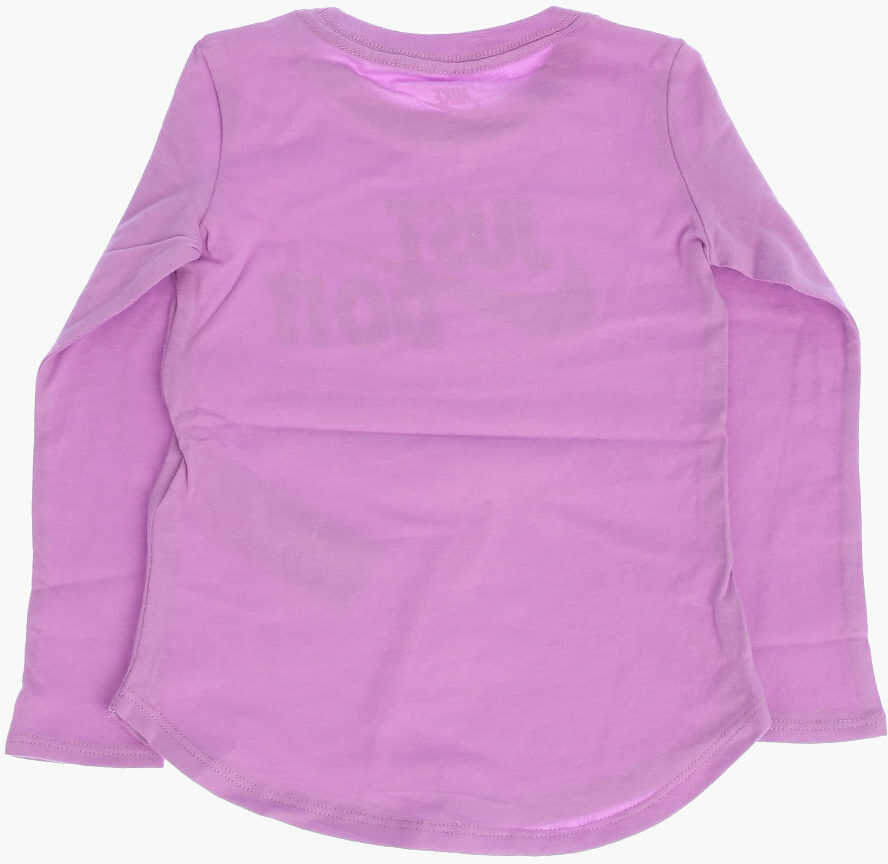Tricouri Nike Long Sleeve T-Shirt With Print On The Front Violet Baieti (BM 8876775) 3