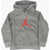 Nike Air Jordan Hooded Jumpman Sweatshirt With Maxi Patch Pocket Gray