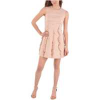 Rochii scurte Back Zipped Ruffle Shift Dress Femei
