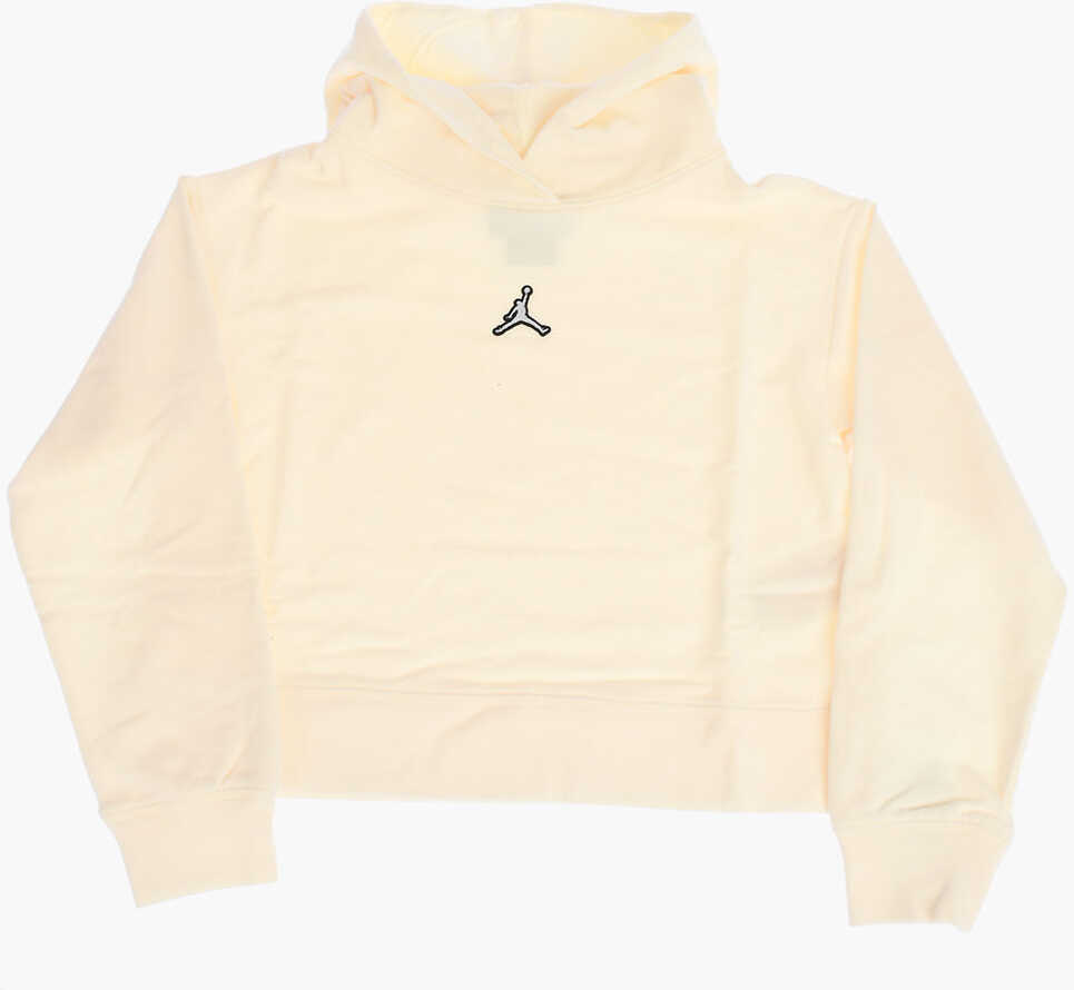 Nike Air Jordan Solid Color Essentials Boxy Sweatshirt With Hood White