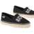 Moschino Love Mesh Espadrilles With Logo-Print And Raffia Sole Black