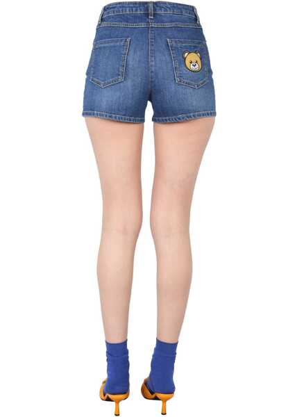 Pantaloni scurti Moschino Teddy Bear Shorts BLUE Femei (BM 8882109) 4