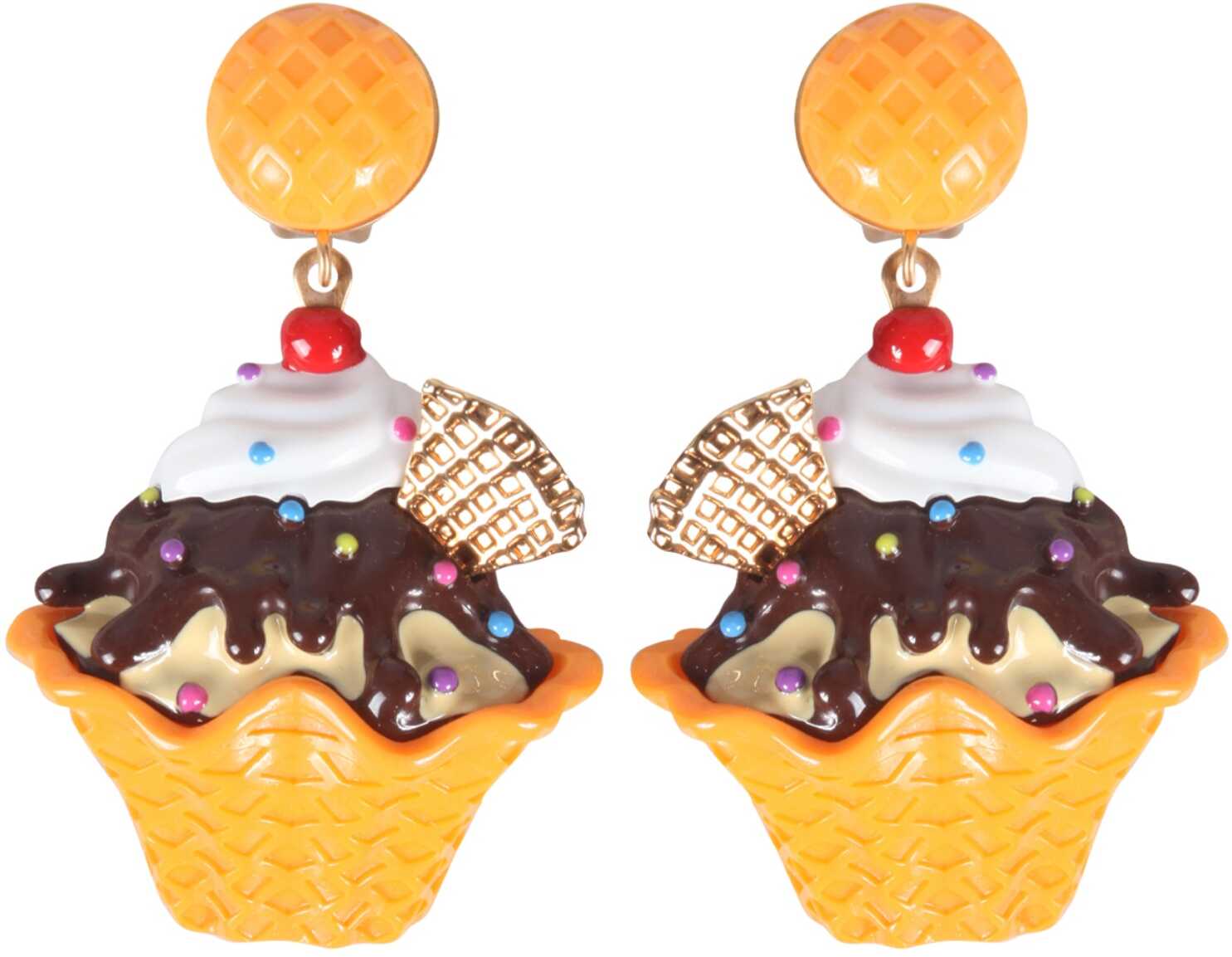 Moschino Ice Cream Waffle Bowls Earrings MULTICOLOUR image